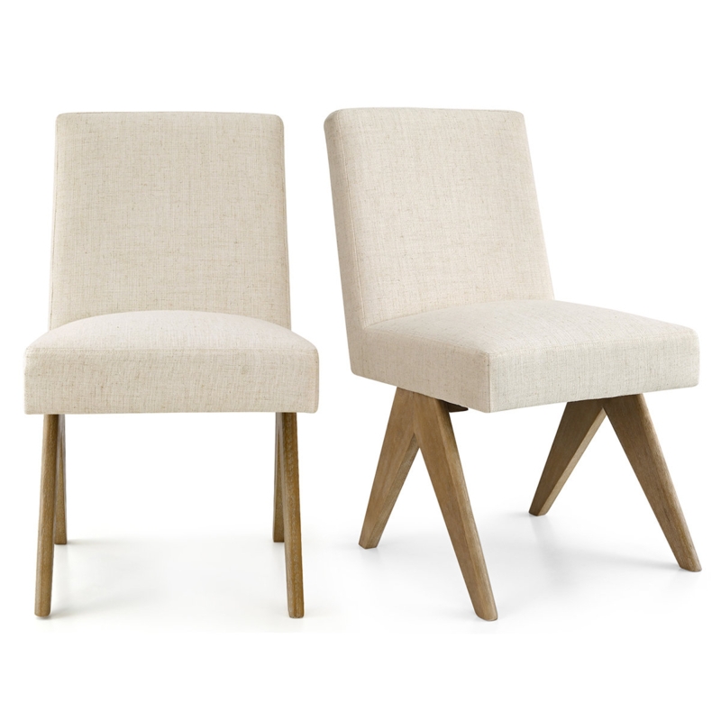 Bilon Linen Solid Back Parsons Chair