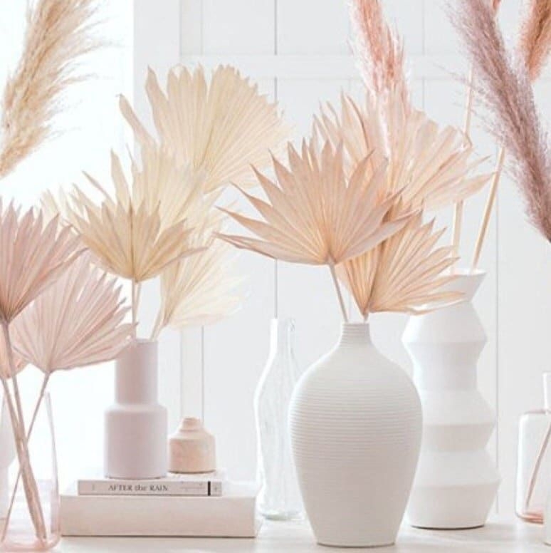 Bouquet of Dried Blush Colored Palm Leaves | Flower Arrangements  | Palm Leaf | Spring Decor | Dried Flower Bouquets | Vase Filler | Decor