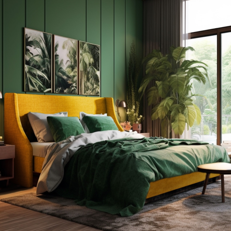 Bowdoin Upholstered Wingback Platform Bed