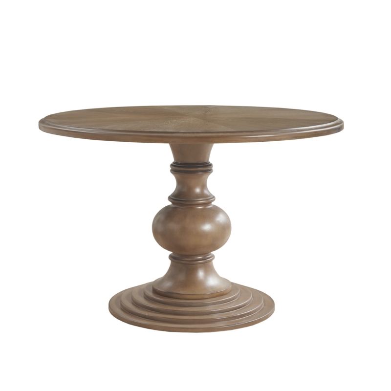 Brandi Farmhouse Round Pedestal Dining Table
