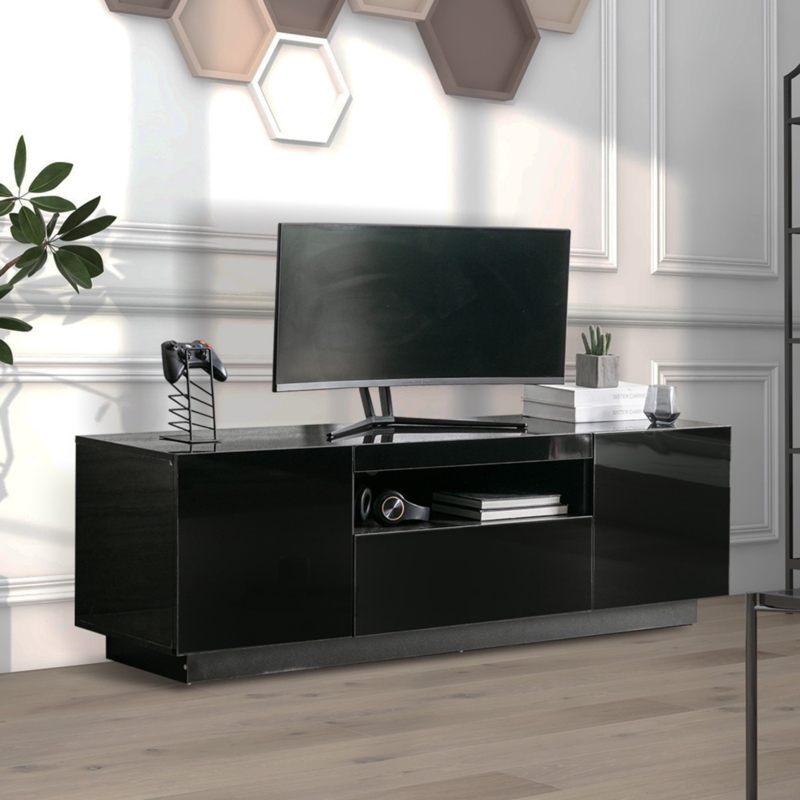 Brascom Media Console TV Stand For TVs Up To 70"