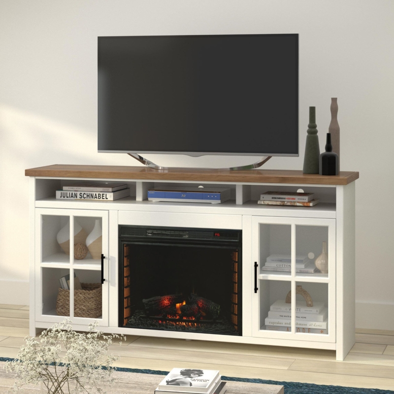Brixham 74 inch Fireplace TV Stand Console for TVs up to 85 inches