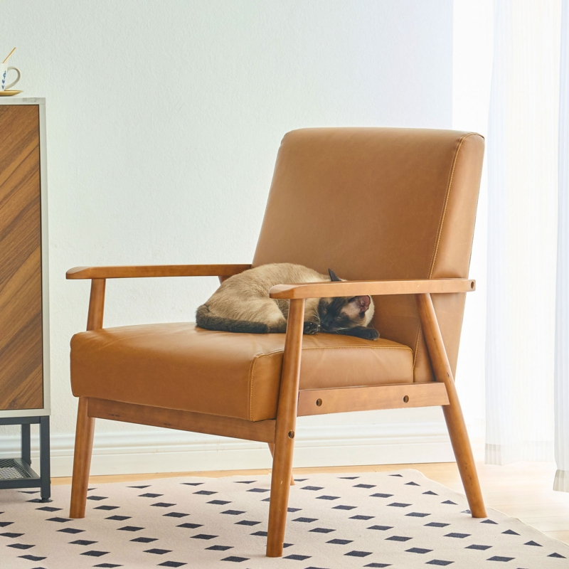 Brocklin Faux Leather Armchair