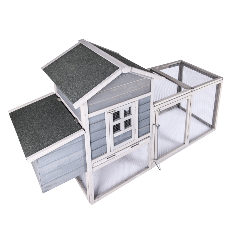 Broucek 10.55 Square Feet Chicken Coop with Chicken Run For Up To 2 Chickens