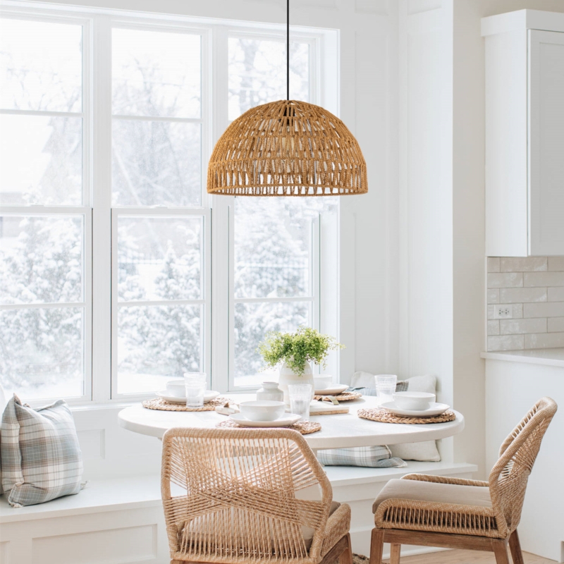 Burket 1 - Light Bohemian Woven Rattan Pendant