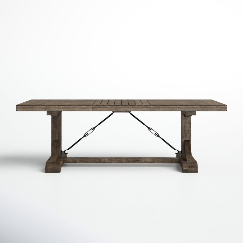 Butler Extendable Solid Wood Top Dining Table