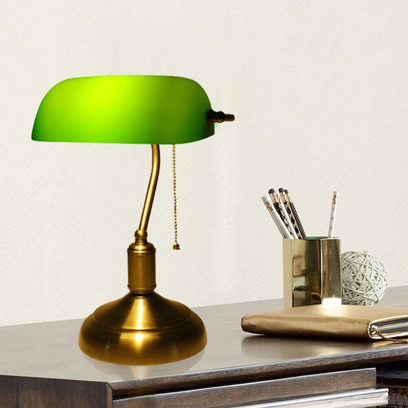 Carlesha Metal Bankers Lamp