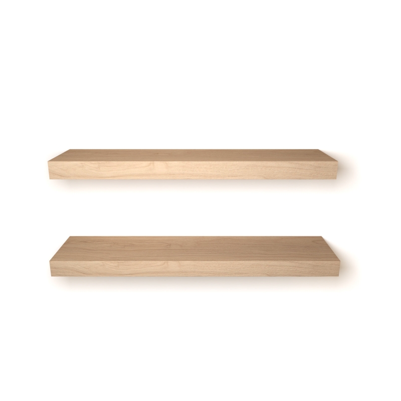 Chalissa 2 Piece Solid Wood Floating Shelf