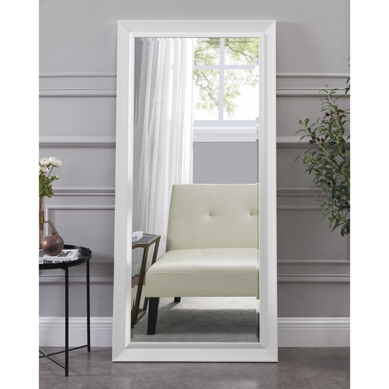 Chappell Beveled Full Length Huge Floor Mirror XL Mirror Large Standing Silver Floor Mirror