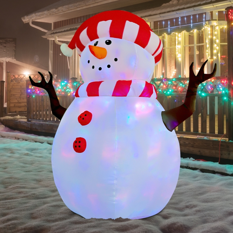 Christmas Inflatable Snowman with Christmas Hat