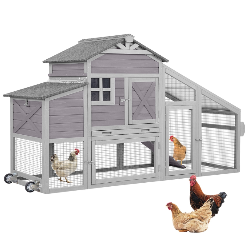 Cicely 17.1 Square Feet Chicken Coop with Chicken Run For Up To 2 Chickens
