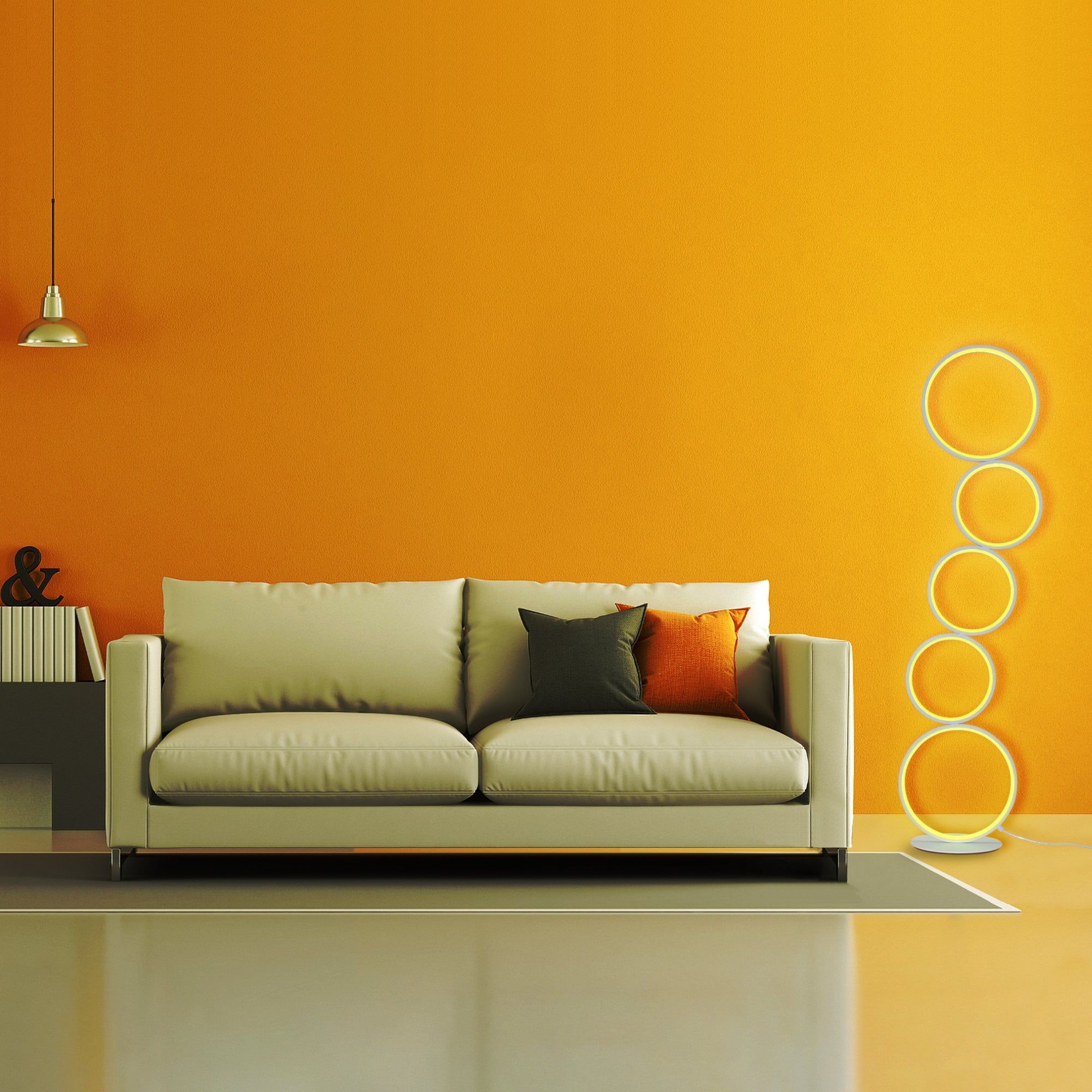 Circular Minimalist RGB Floor Lamp