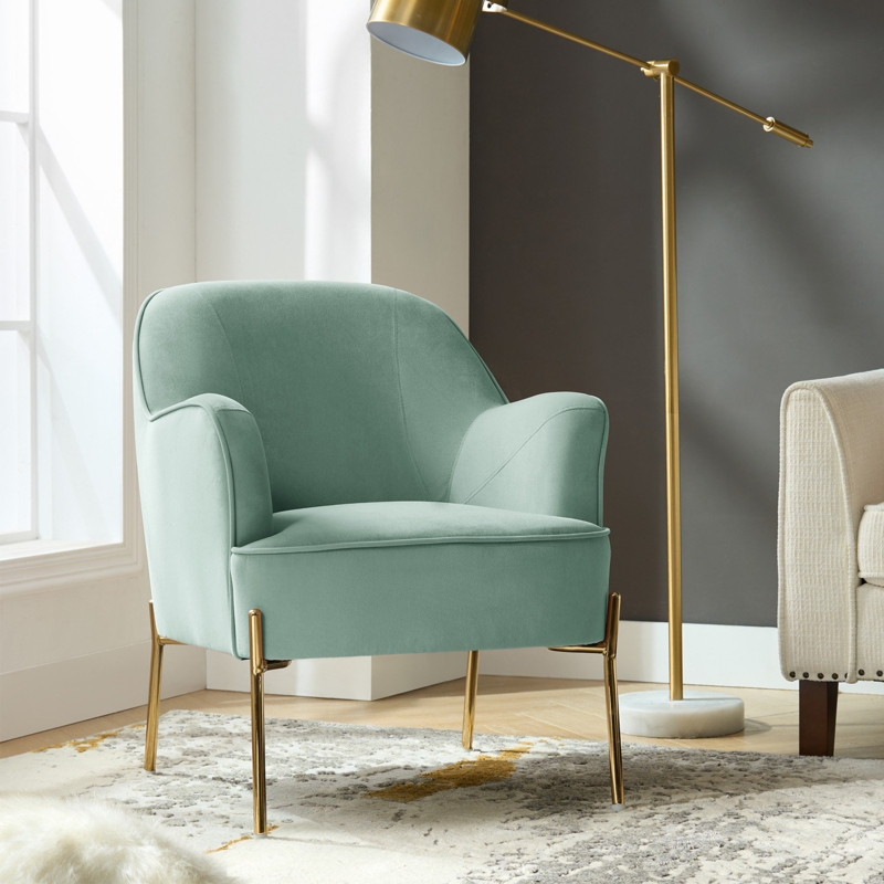 Cleo 26" Wide Contemporary Chair with Recessed Arms