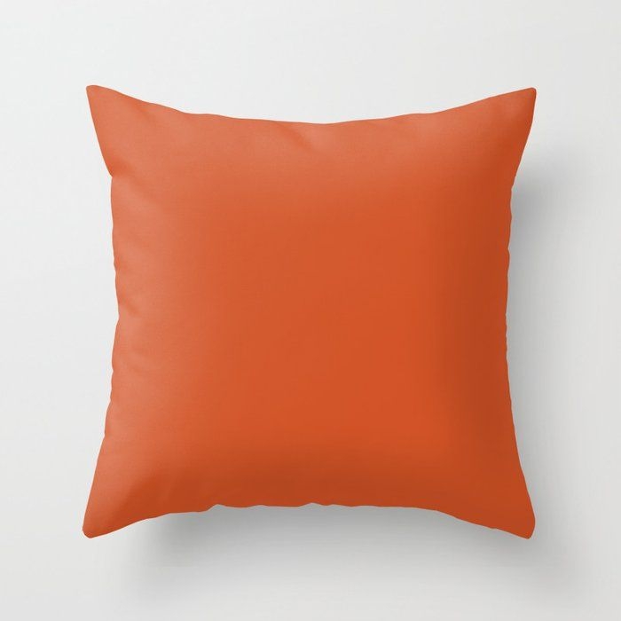 Color Orange Throw Pillow - Cover (16" x 16") With Pillow Insert - Indoor Pillow