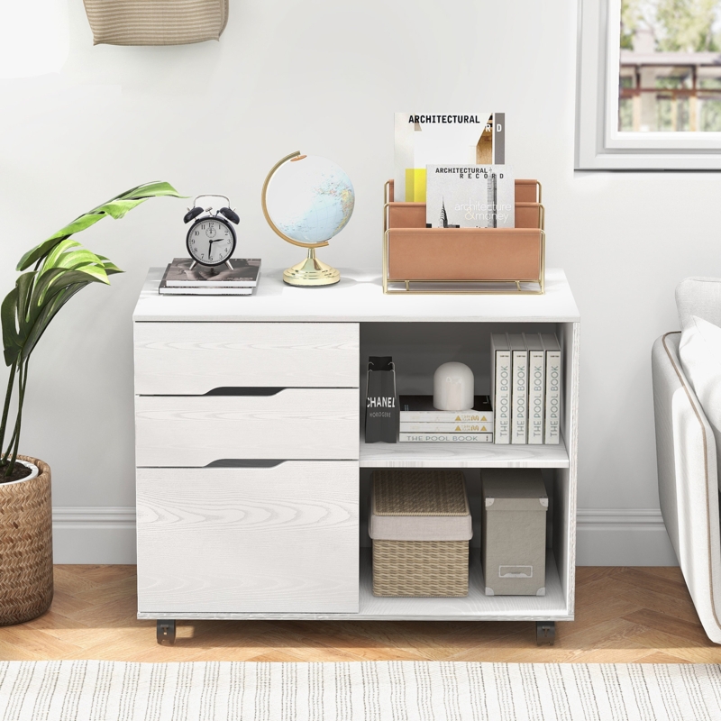 Corwynn 31.3'' Wide 3 -Drawer Mobile File Cabinet