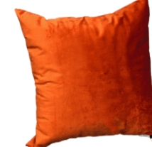 Coussin  velvet (10 couleurs, 2 formats ) - Orange / 18 x 18