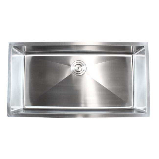 CozyBlock 36'' L Undermount Single Bowl Stainless Steel Kitchen Sink