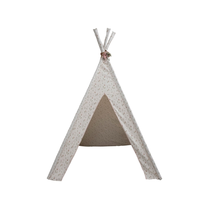 Creative Co-Op 43'' W x 43'' D Indoor Cotton Triangular Play Tent
