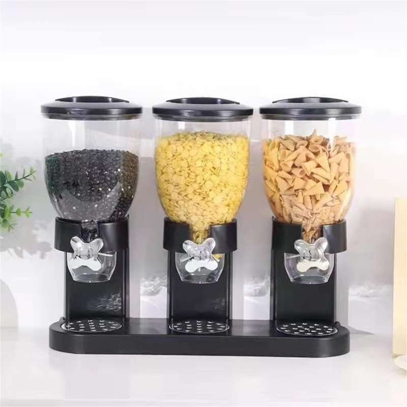 Damas Dry Food Cereal Treble Dispenser Box Container