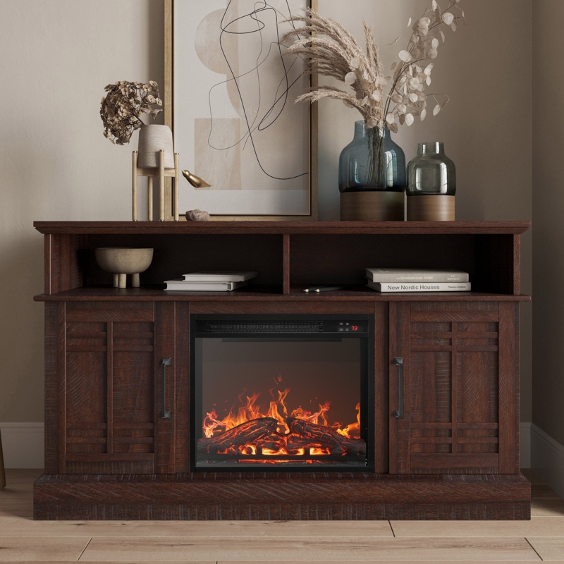 Day TV Stand for TVs up to 55" with Electric Fireplace