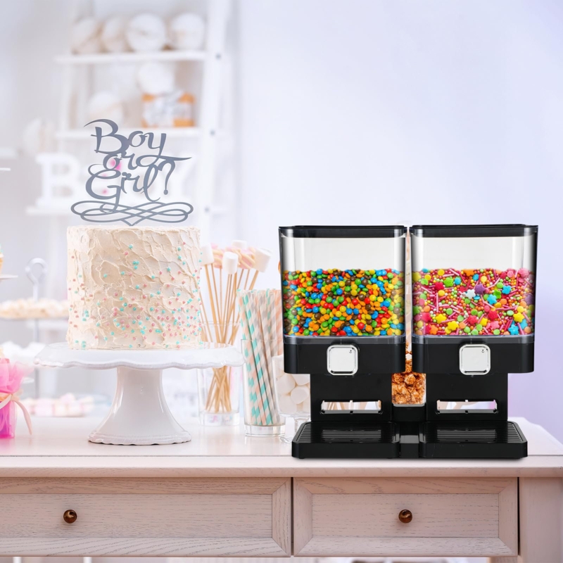 Dewit Dry Food Cereal Double Dispenser Box Container