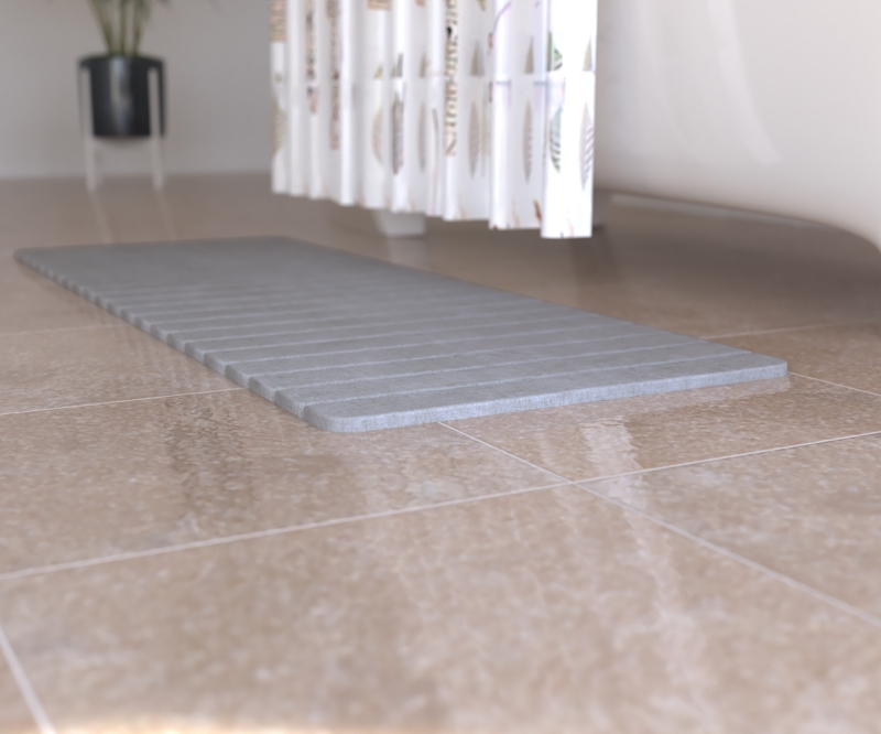 Diatomite Quick-dry Stone Bath Mat - 58" X 21" , Extra Large