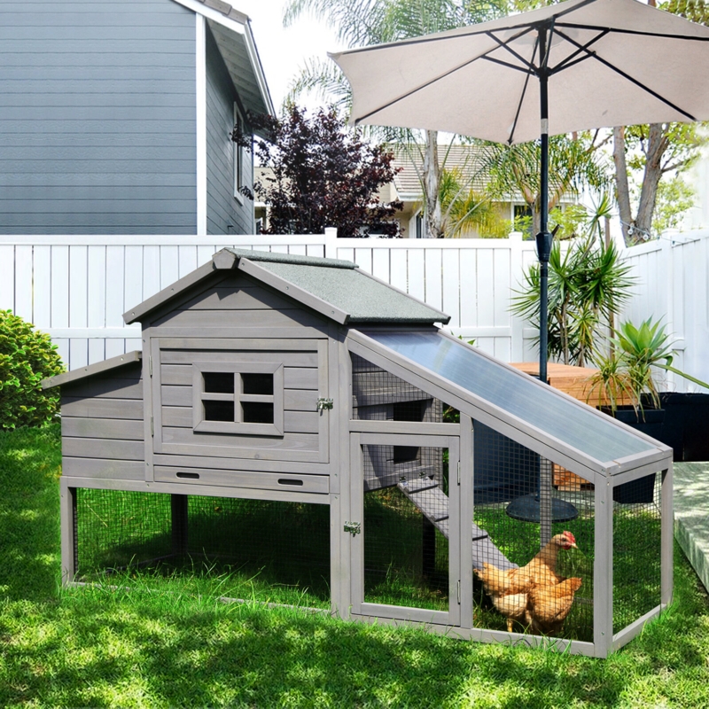 Drubin 18.9 Square Feet Chicken Coop with Chicken Run For Up To 4 Chickens