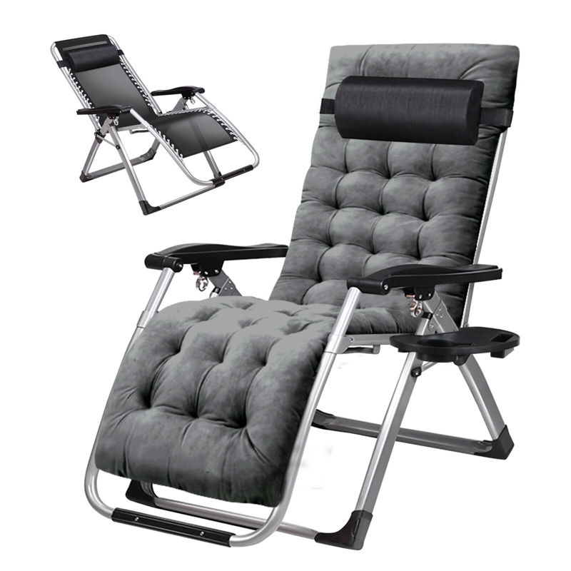 Dubhgan Zero Gravity Chair, Outdoor Padded Lounge Chair with Side Table, Zero Gravity Recliner Chair, Sturdy u0026 Comfortable, Supports up to 440lbs