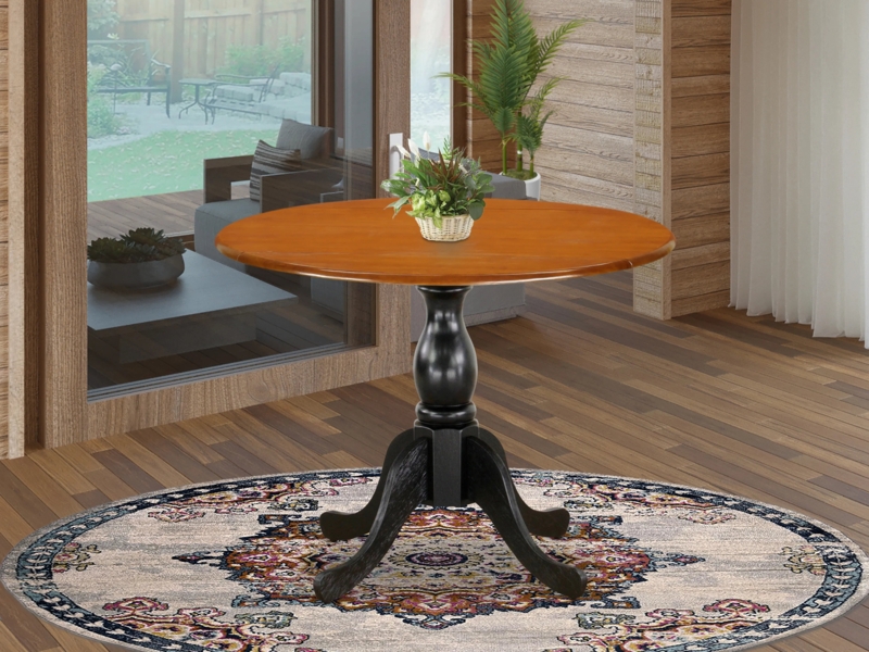 Dublin Extendable Round Solid Wood Dining Table