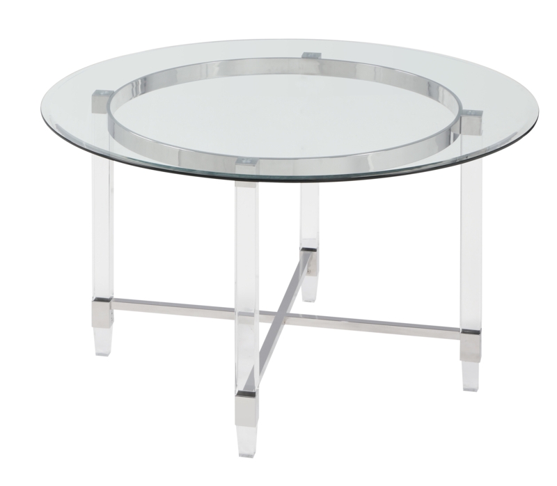 Dwain Round Glass Top Dining Table