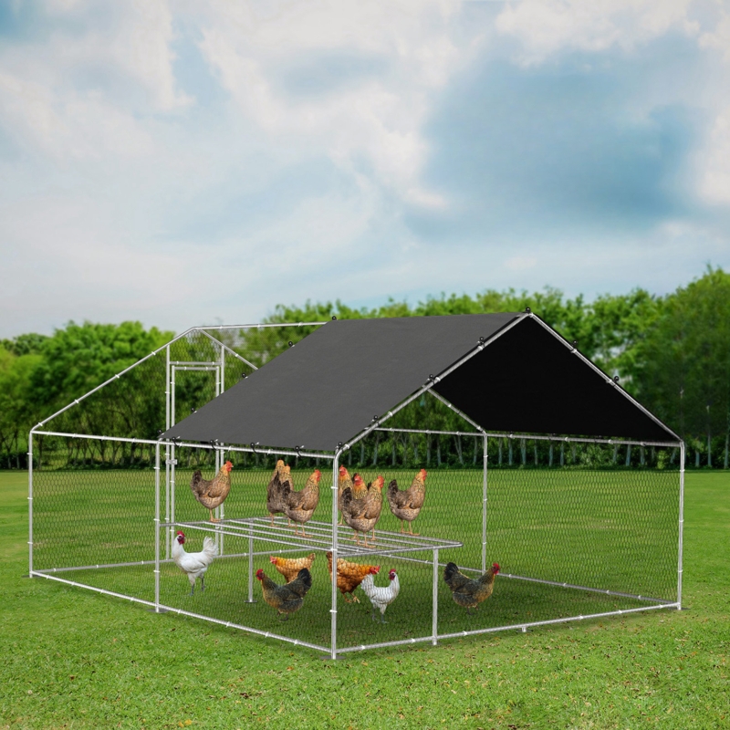 Egeo Large Chicken Coop, Chicken Coop, Wire Poultry Chicken Coop