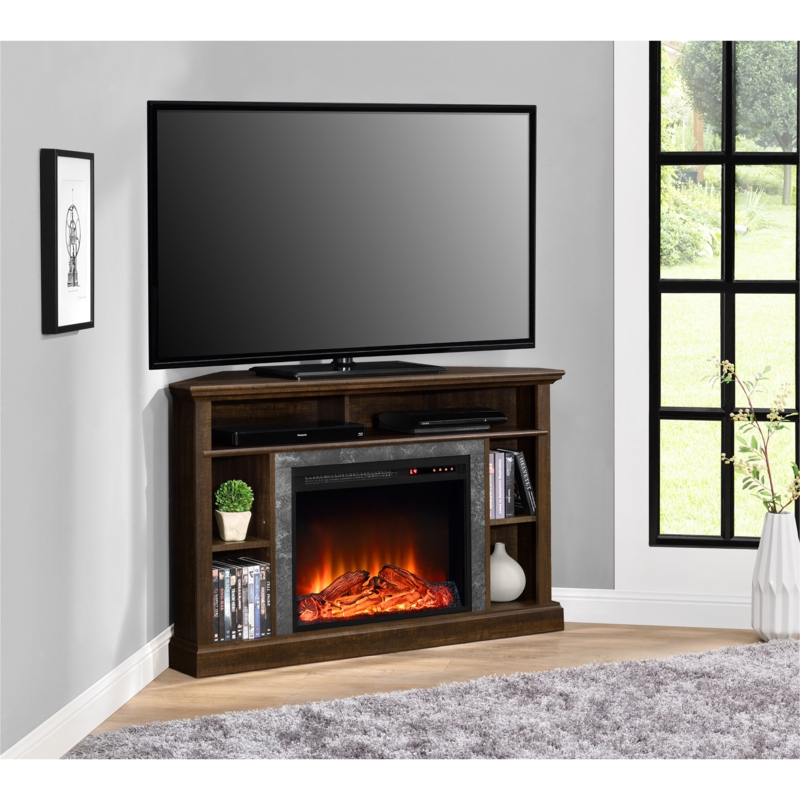 Electric Corner Fireplace for TVs up to 50"