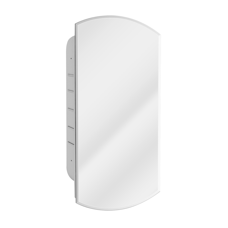 Eliott 16'' W 30'' H Recessed Frameless Medicine Cabinet with Mirror and 3 Adjustable Shelves