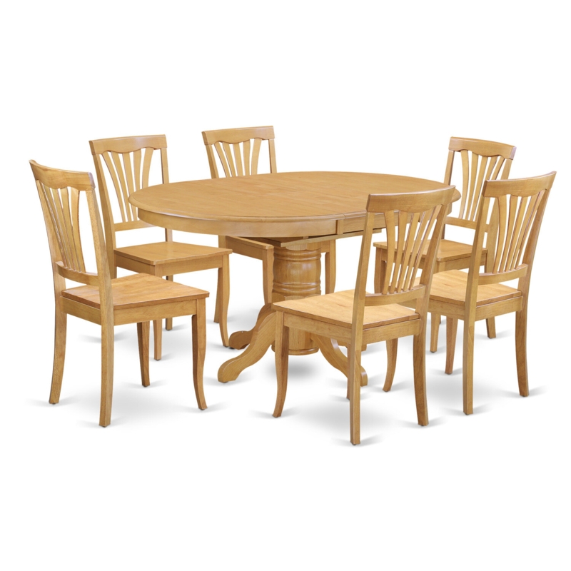 Emmaline 7 - Piece Extendable Solid Wood Pedestal Dining Set