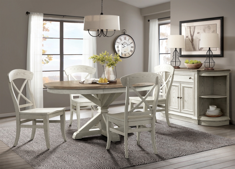Enrica 7 - Piece Extendable Solid Wood Pedestal Dining Set
