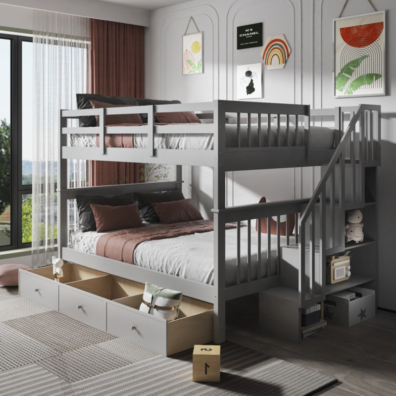 Esparquy Full Over Full Standard Bunk Bed by Harriet Bee