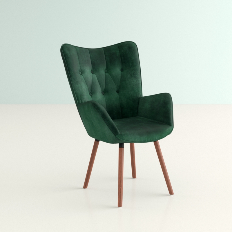 Ethelsville 26.4" Wide Tufted Velvet Balloon Chair