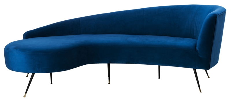 Evangeline 86'' Velvet Sofa Chaise