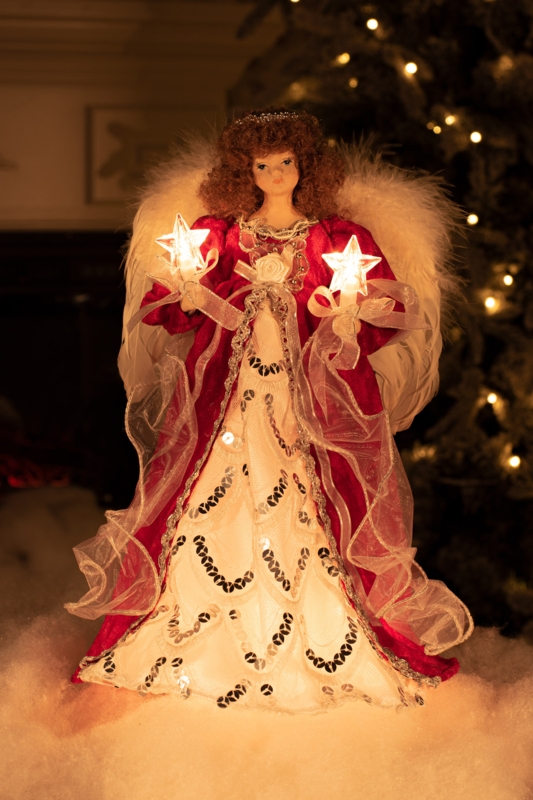 Fabric Tree Topper - Lighted
