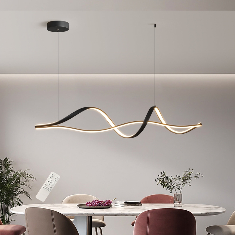 Fanchet 2 - Light Black LED Kitchen Island Pendant