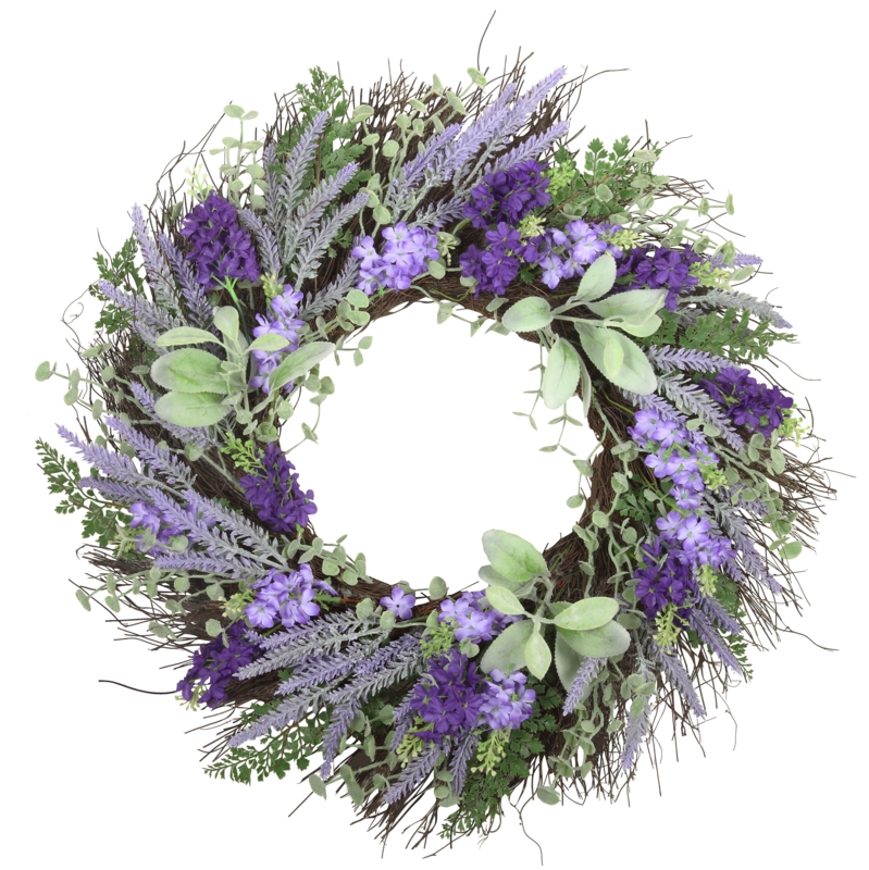 Faux 24'' Lavender Wreath