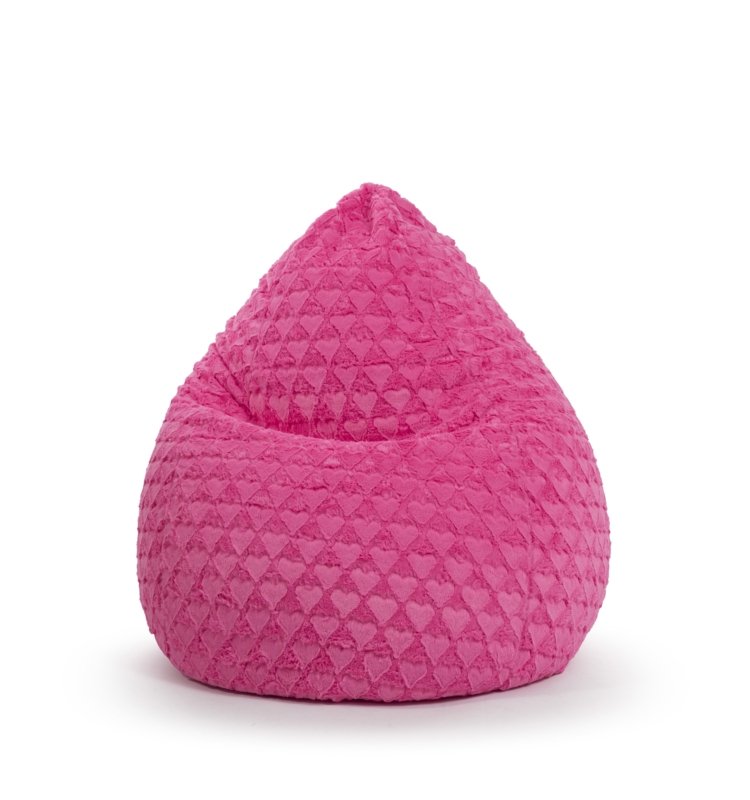 Faux Fur Hearts Classic Bean Bag