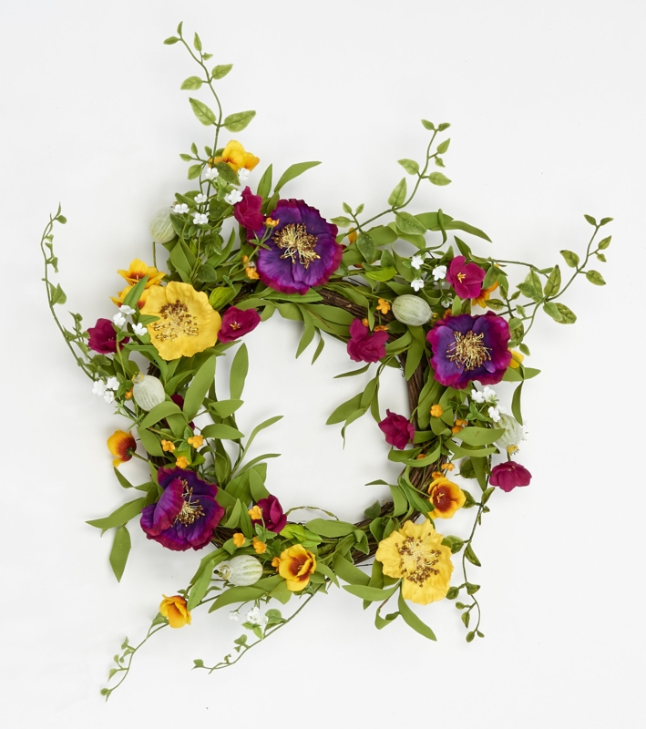 Faux Polyester 22'' Wreath