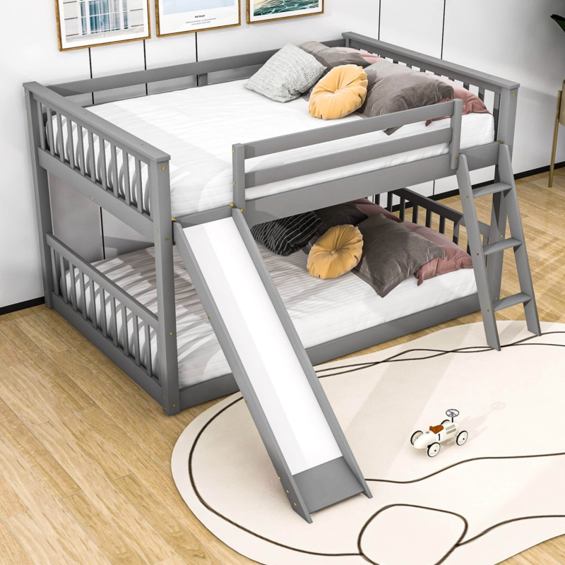 Felecie Full Over Full Standard Bunk Bed with Slide by Harriet Bee
