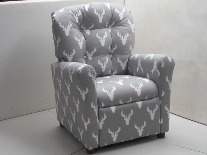 Feodora Kids 14'' Recliner Chair and Ottoman