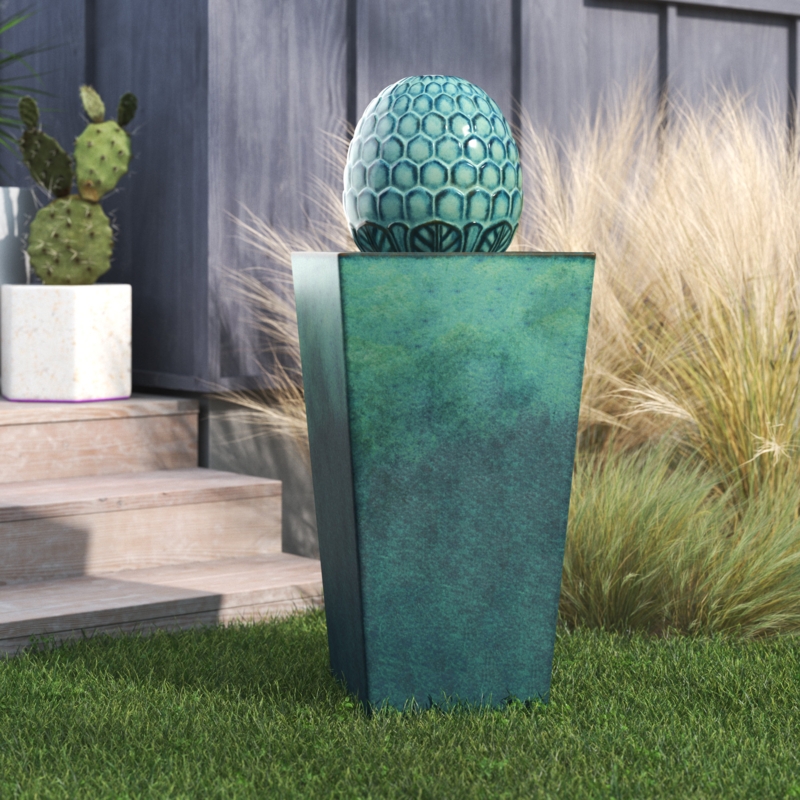 Ferrigno Weather Resistant Floor Fountain with Light