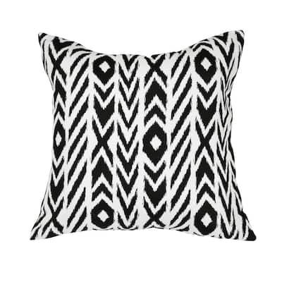 Fire Island Charcoal Square Accent Lounge Throw Pillow