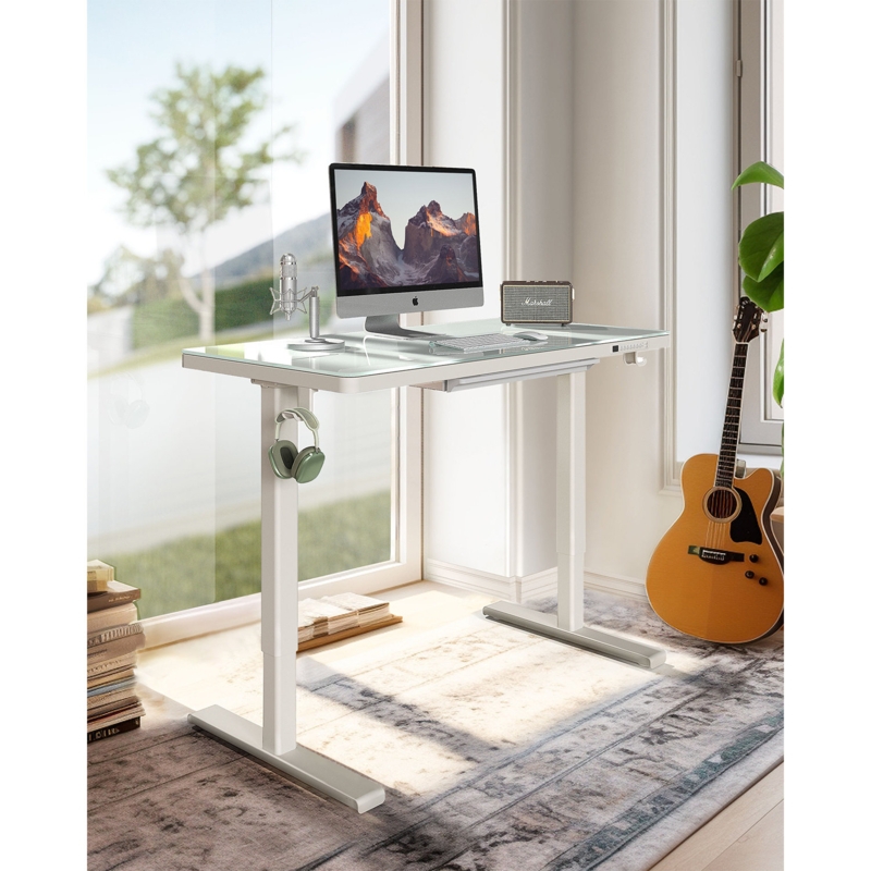 L-Shaped Glass Desks