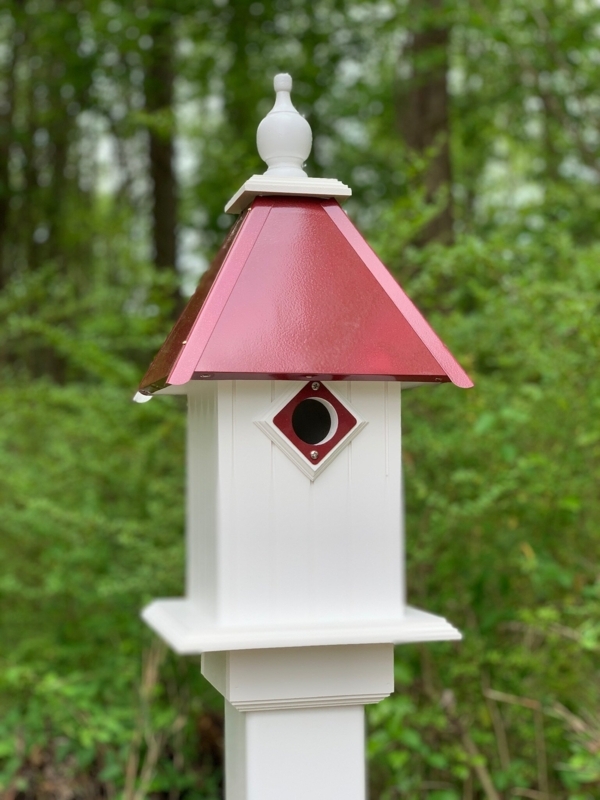 Fort Calhoun 22'' H x 13.25'' W x 13.25'' D Post Rust Resistant Birdhouse