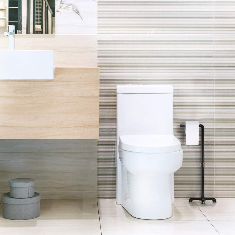 Free Standing Toilet Paper Holder with Roll Holder